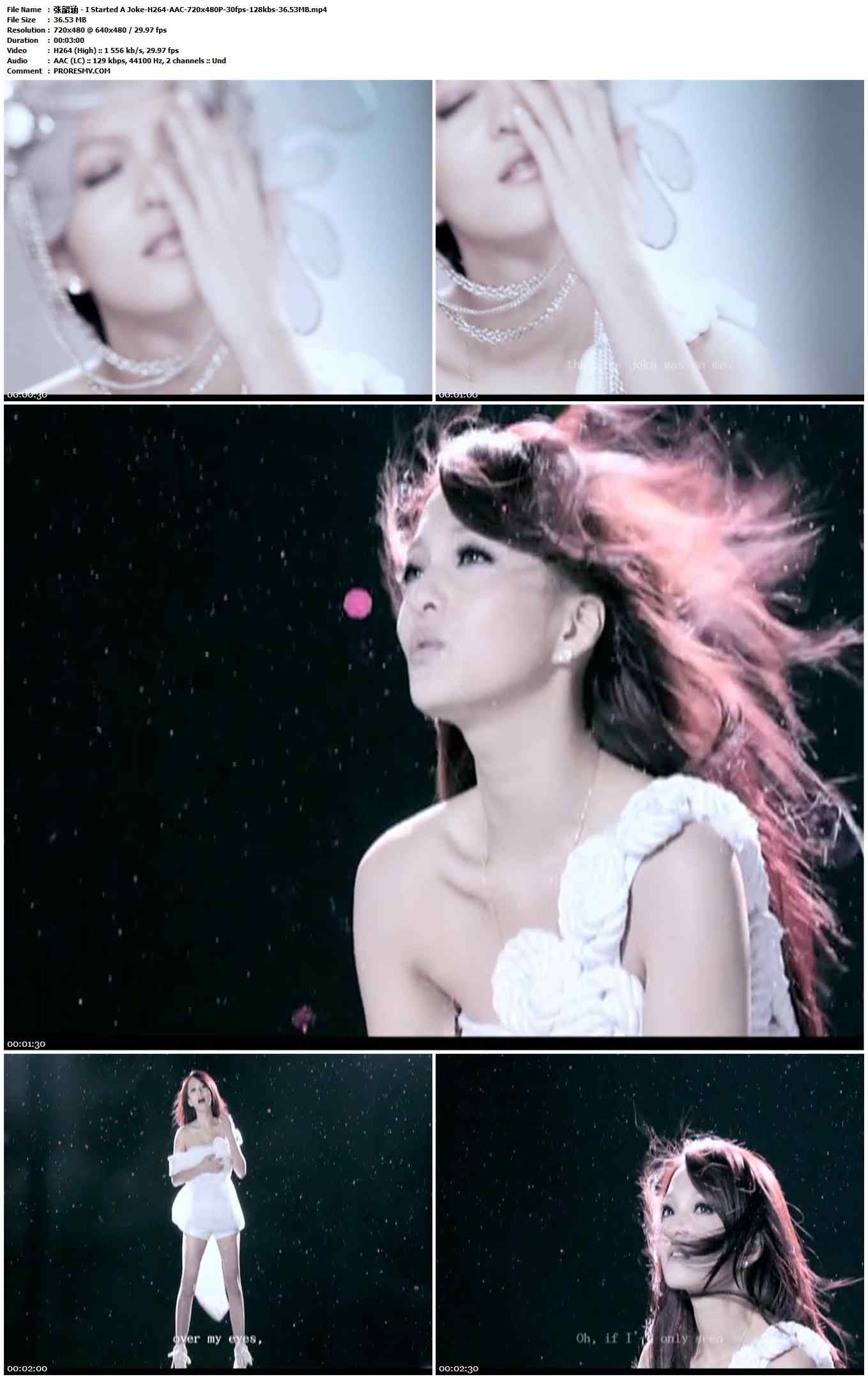 张韶涵 - I Started A Joke-H264-AAC-720x480P-30fps-128kbs-36.53MB官方MV_高清MV